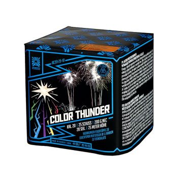 Argento Feuerwerk Silvester Batterie Feuerwerk "Color Thunder" 25 Schuss